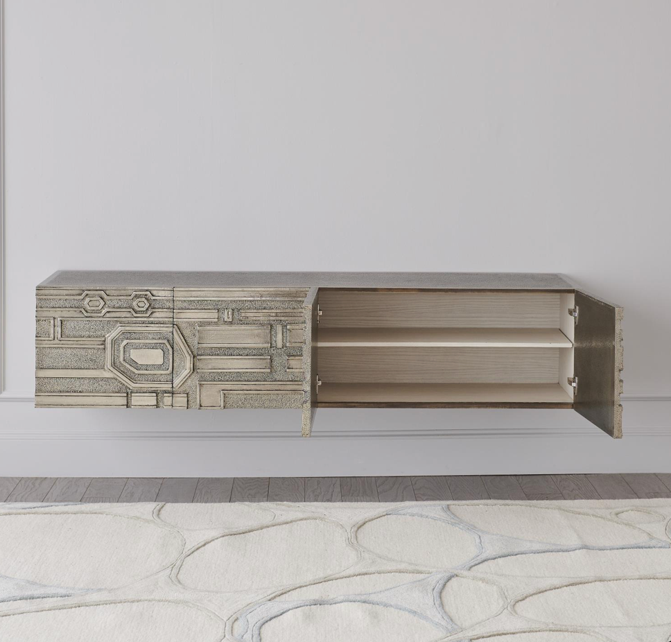 ABSTRACT BLOCK CABINET-NICKEL
