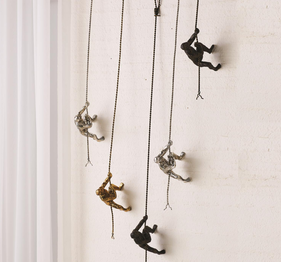 CLIMBING MAN-WALL MOUNTED-THAI GOLD LEAF