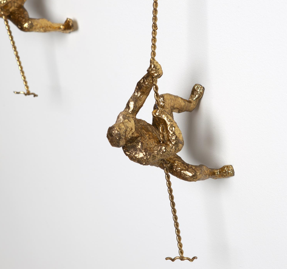 CLIMBING MAN-WALL MOUNTED-THAI GOLD LEAF
