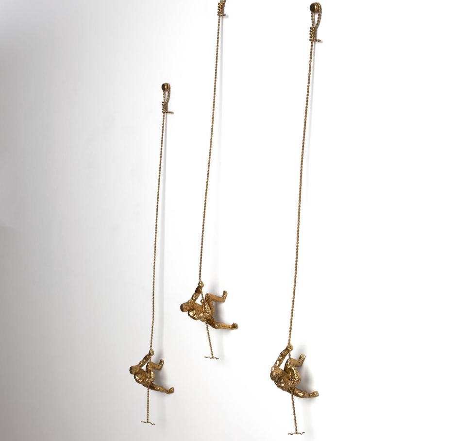 CLIMBING MAN-WALL MOUNTED-THAI GOLD LEAF