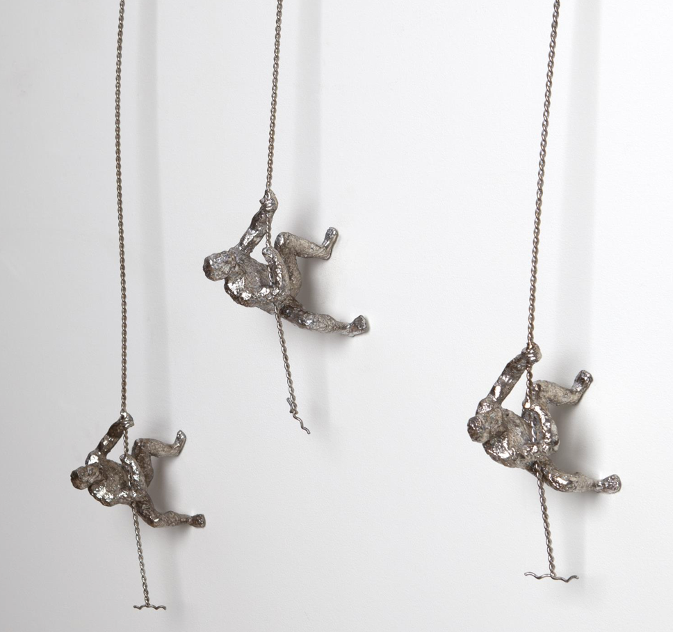 CLIMBING MAN-WALL MOUNTED-THAI SILVER LEAF