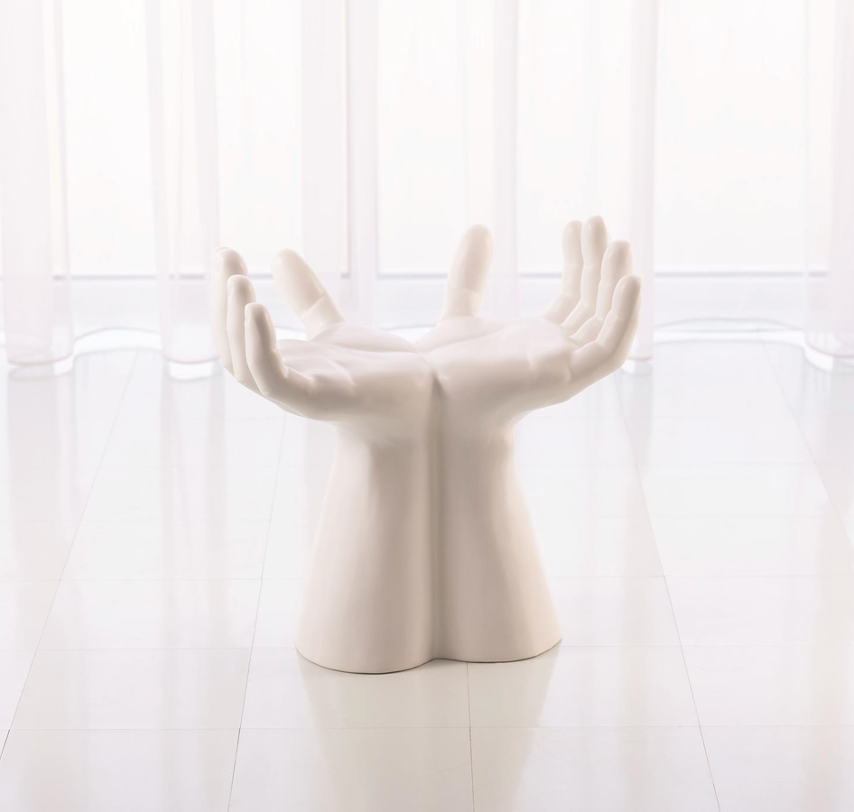 HANDS STOOL-MATTE WHITE