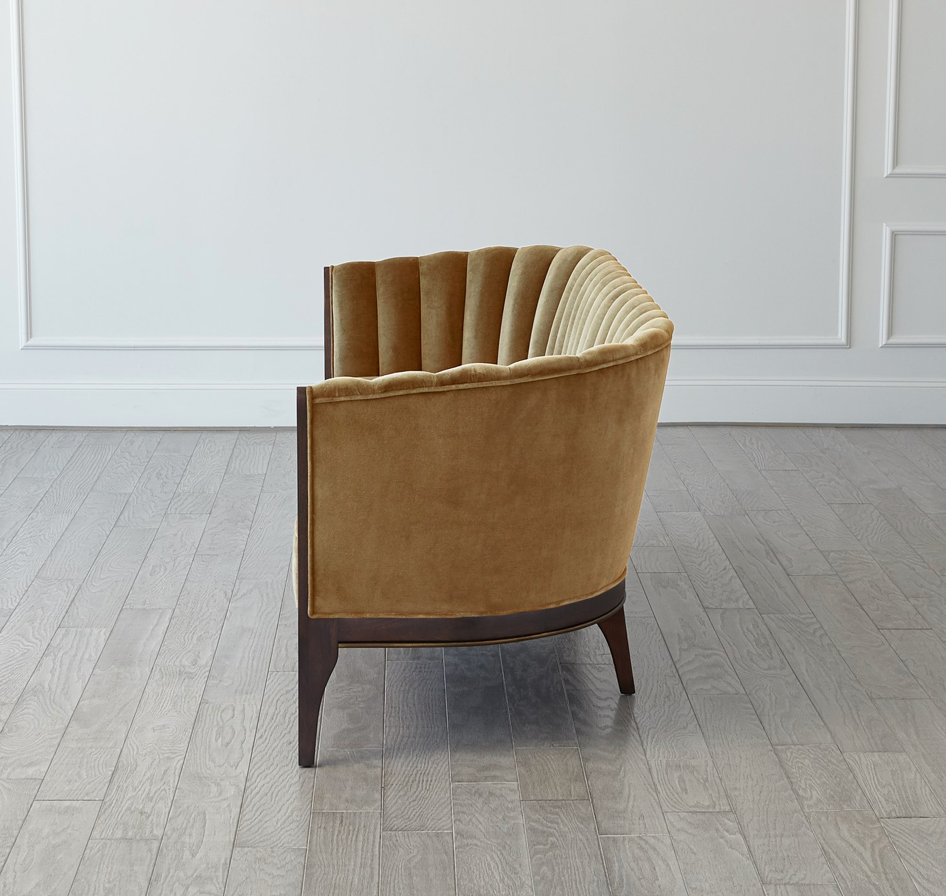 CHANNEL BACK SOFA-TOAST VELVET