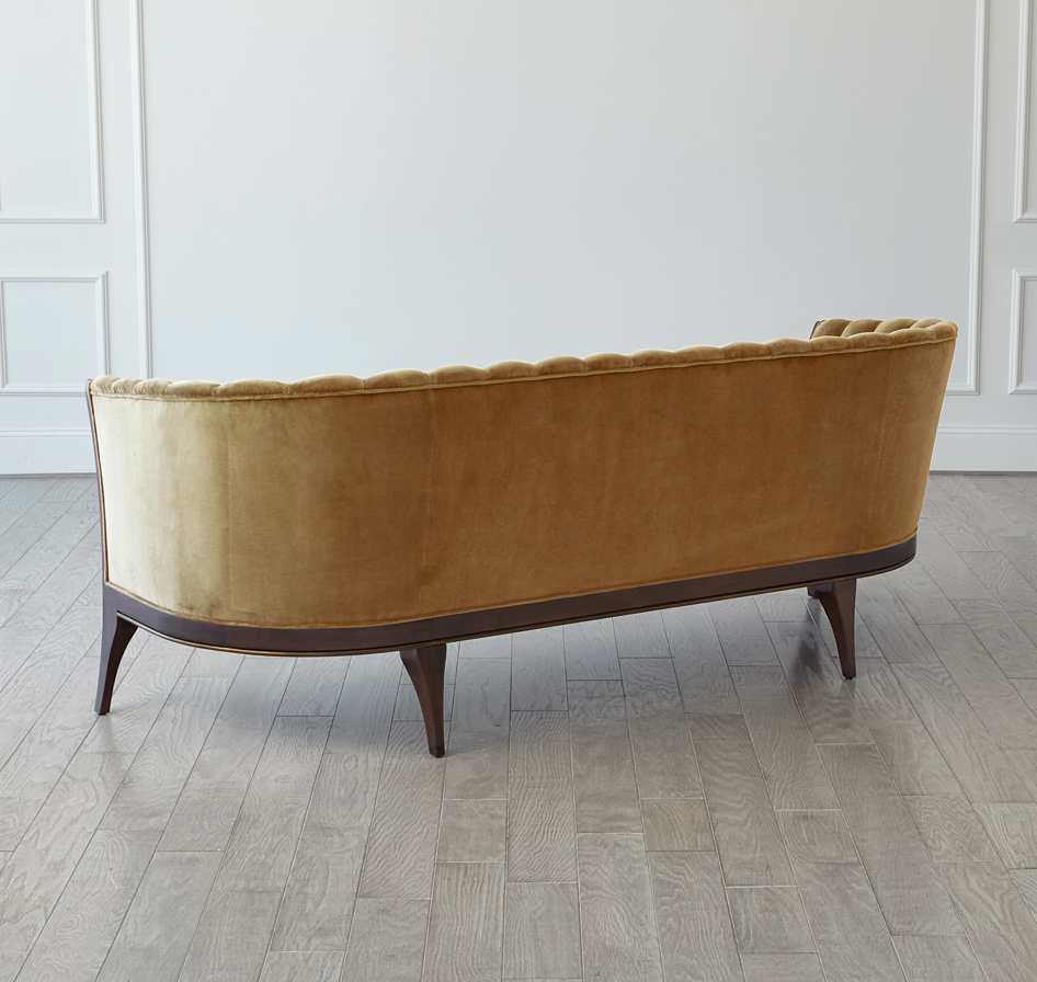 CHANNEL BACK SOFA-TOAST VELVET