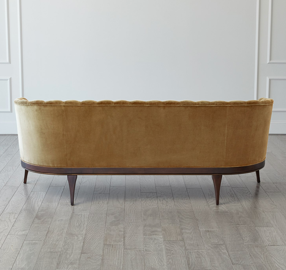 CHANNEL BACK SOFA-TOAST VELVET