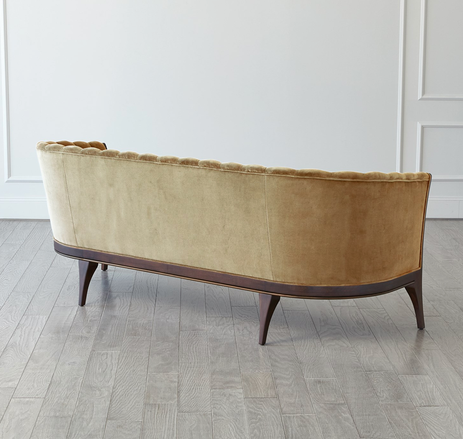 CHANNEL BACK SOFA-TOAST VELVET