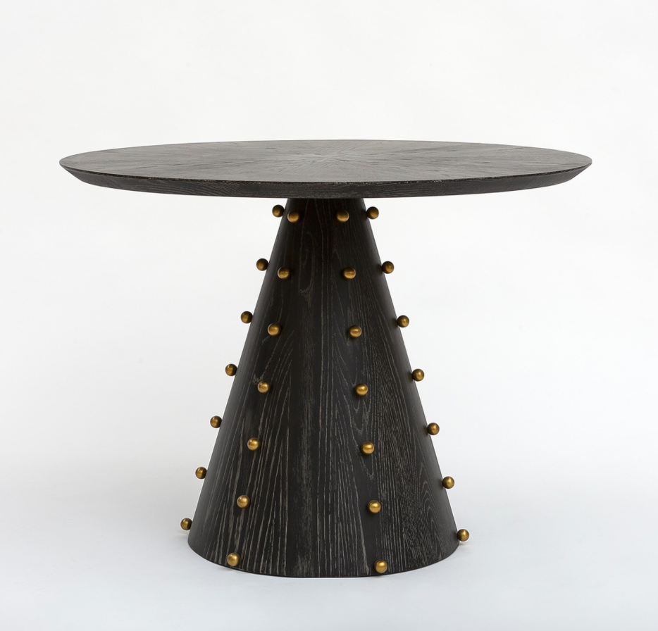SPHERES CENTER TABLE-EBONY CERUSED OAKK