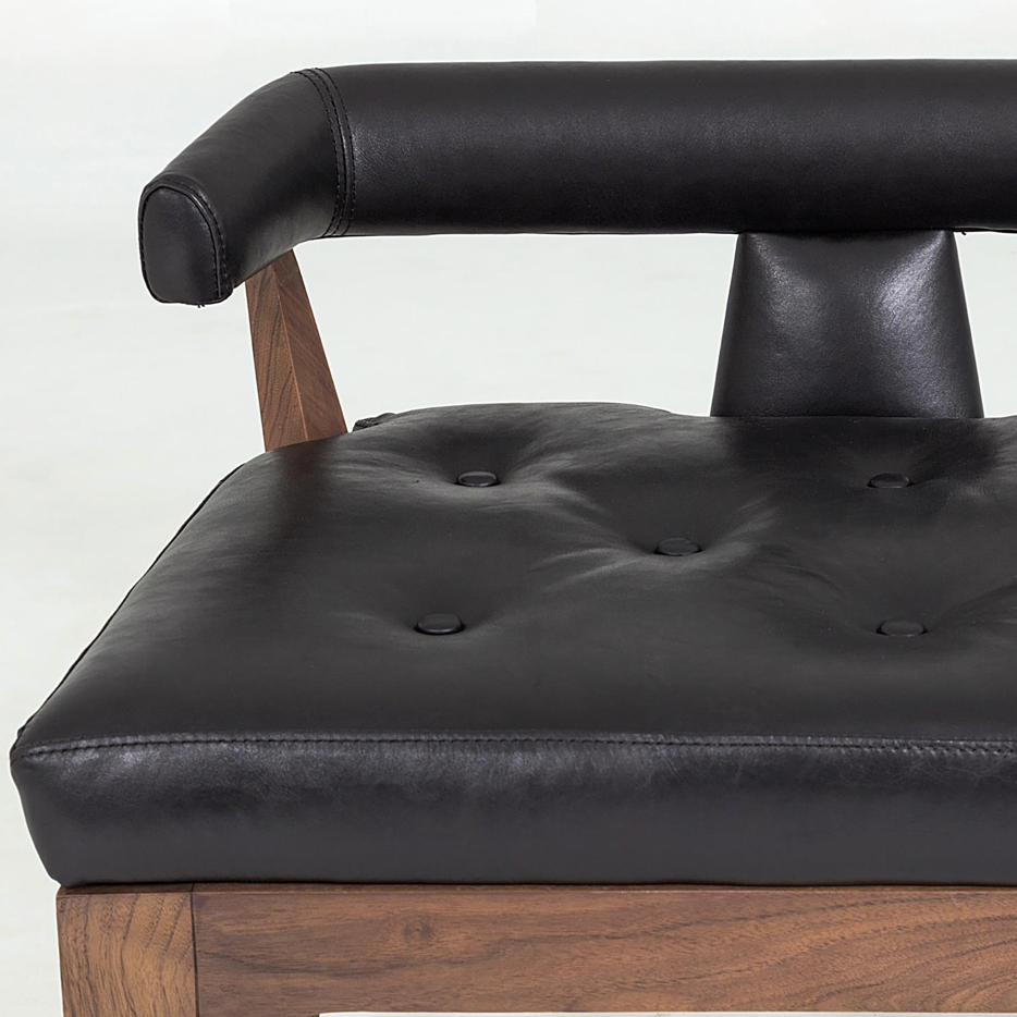 MODERNO BENCH-BLACK MARBLE LEATHER