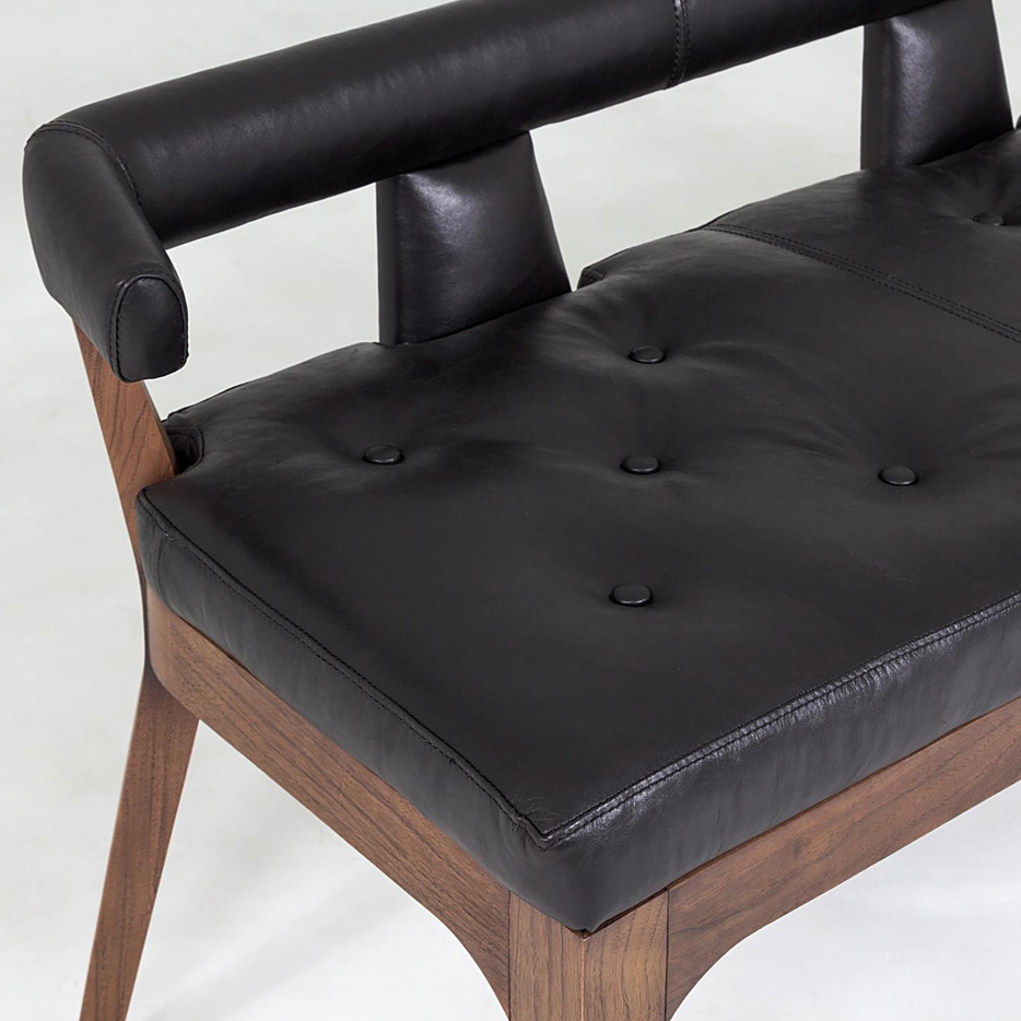 MODERNO BENCH-BLACK MARBLE LEATHER