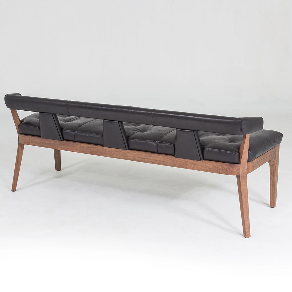 MODERNO BENCH-BLACK MARBLE LEATHER