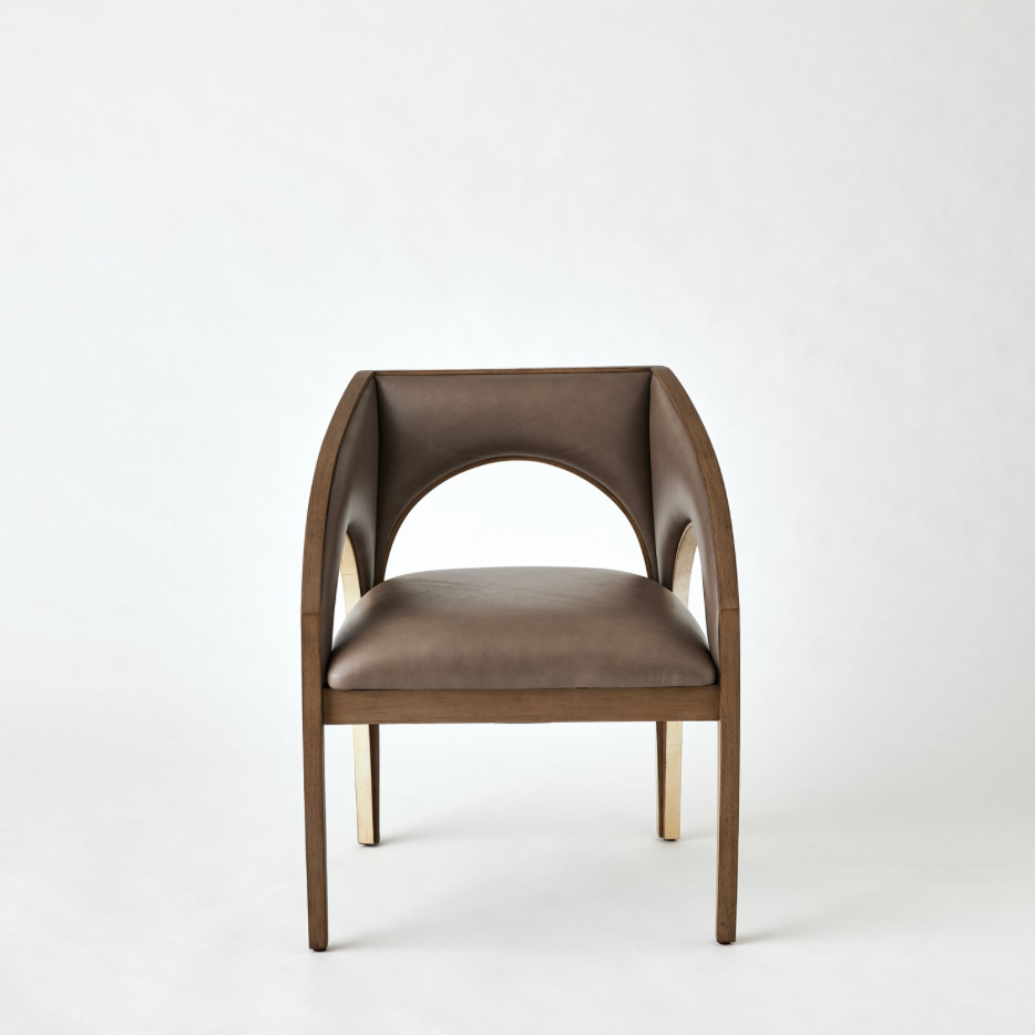 ALCOTT DINING CHAIR-GREY LEATHER