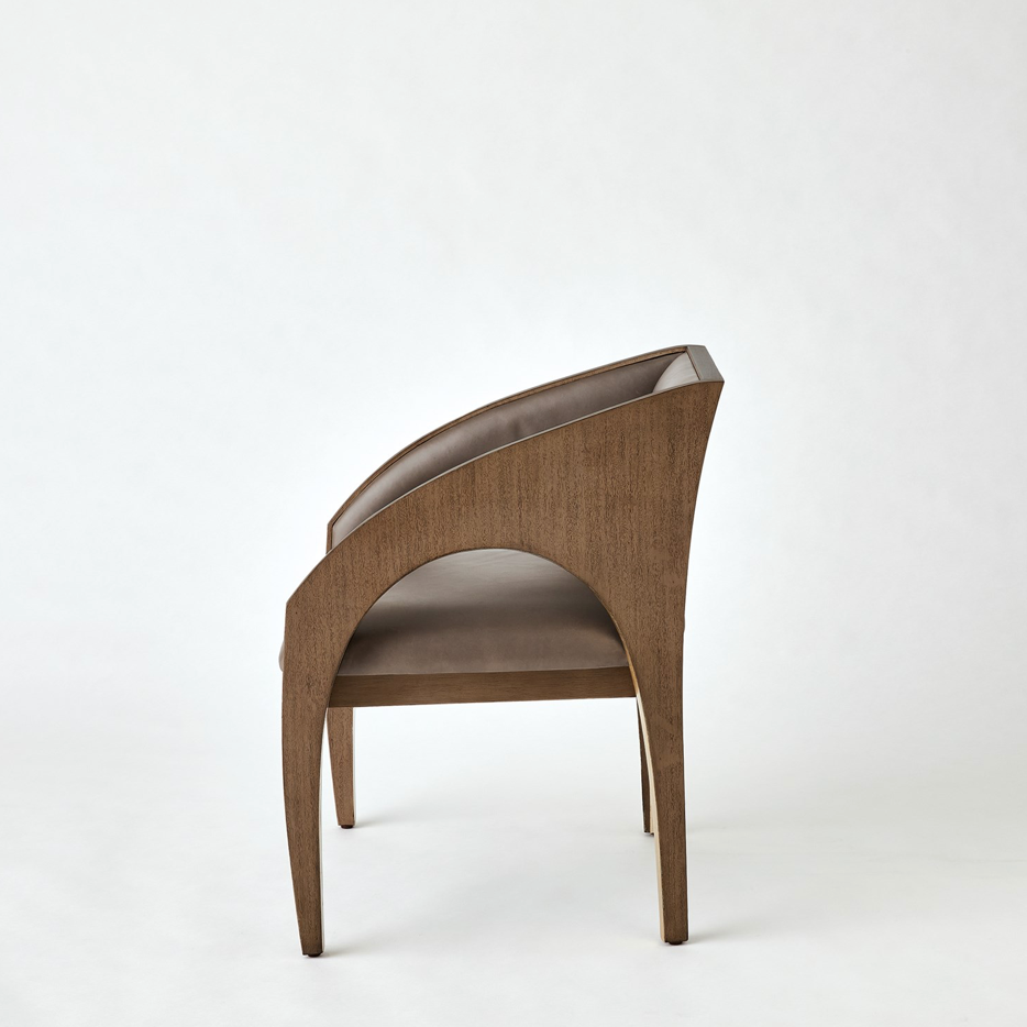 ALCOTT DINING CHAIR-GREY LEATHER