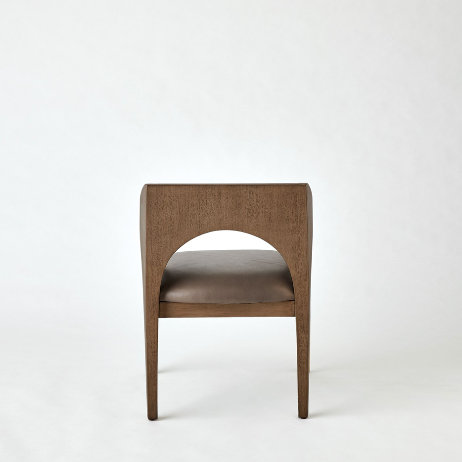 ALCOTT DINING CHAIR-GREY LEATHER