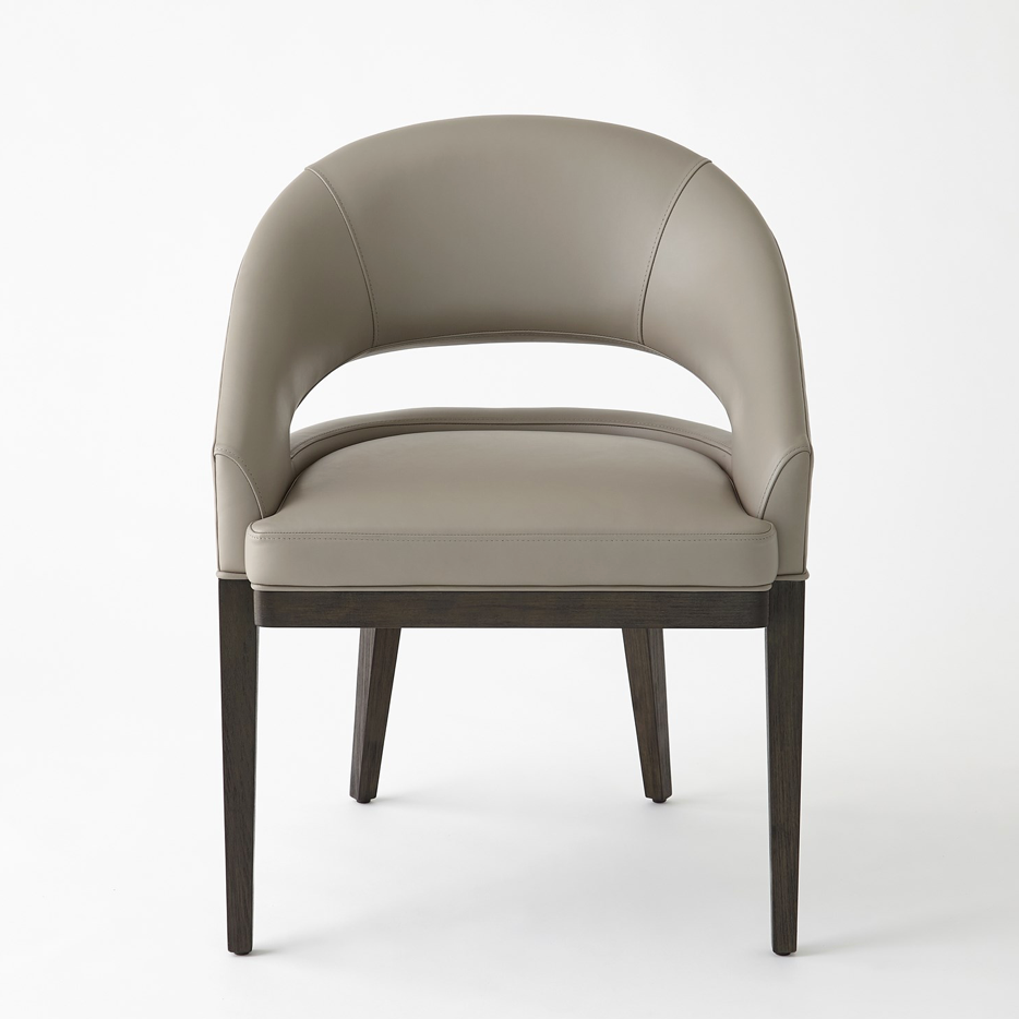 ALCOTT DINING CHAIR-GREY LEATHER