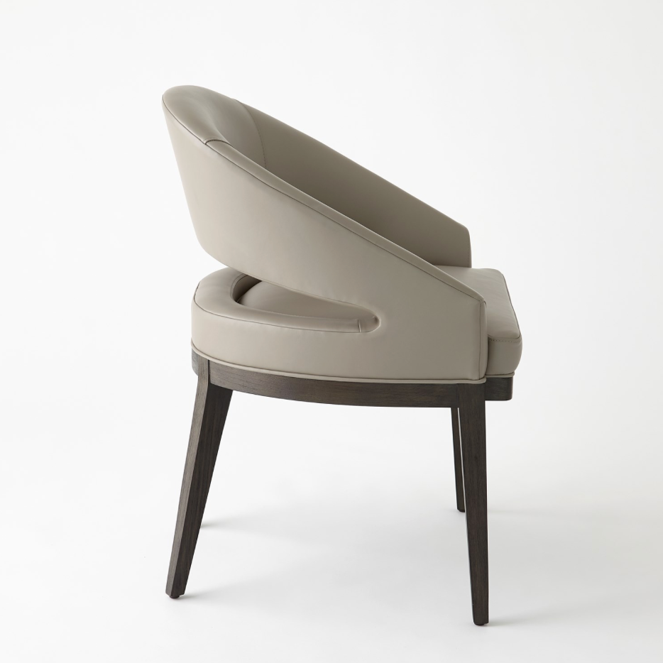 ALCOTT DINING CHAIR-GREY LEATHER