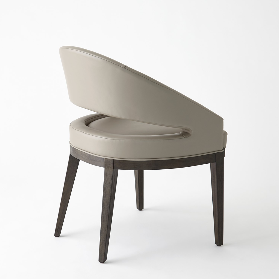 ALCOTT DINING CHAIR-GREY LEATHER