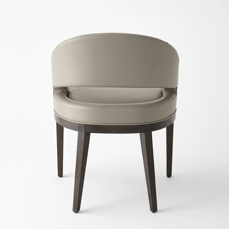 ALCOTT DINING CHAIR-GREY LEATHER