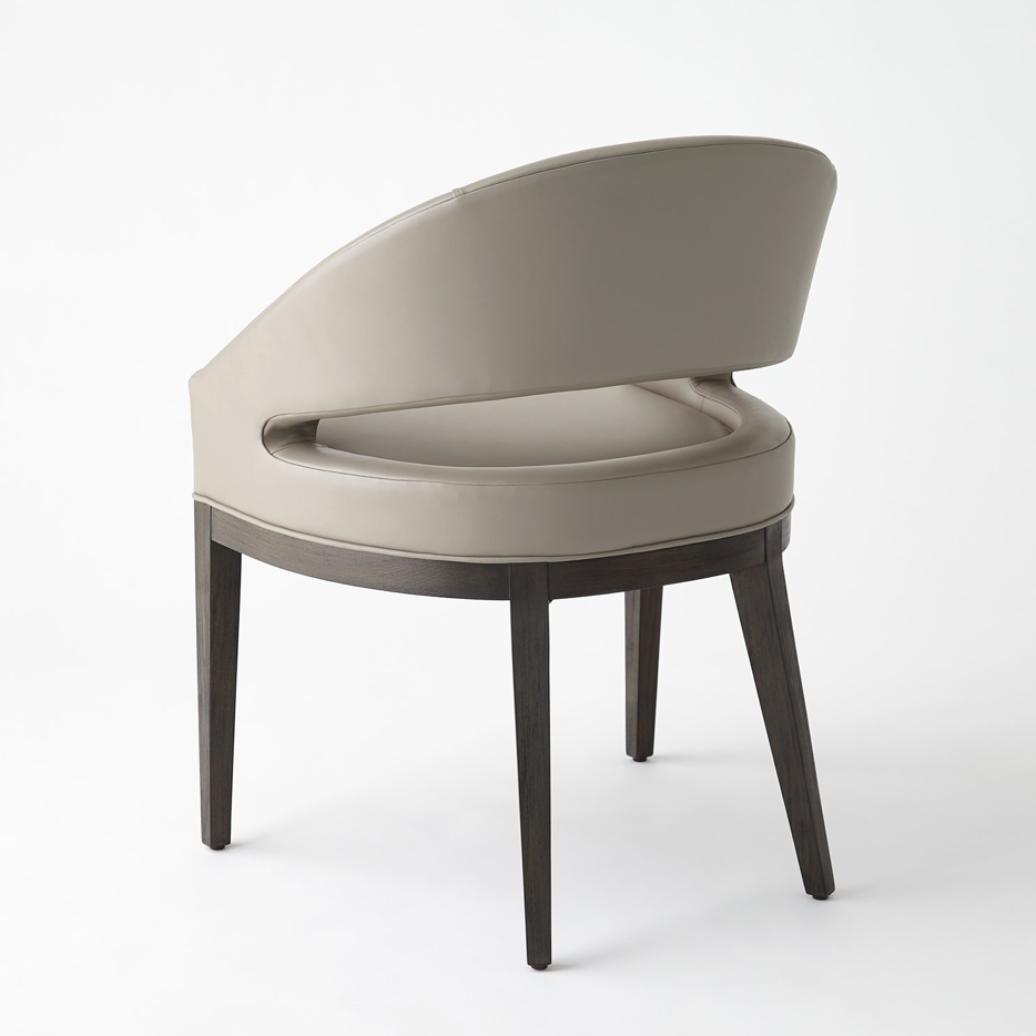 ALCOTT DINING CHAIR-GREY LEATHER