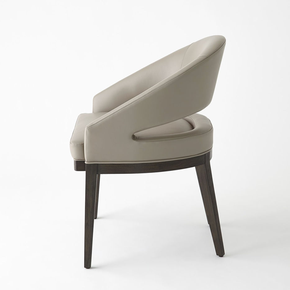 ALCOTT DINING CHAIR-GREY LEATHER
