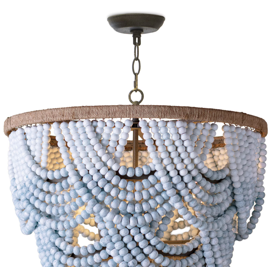 Ombre Wood Bead Chandelier