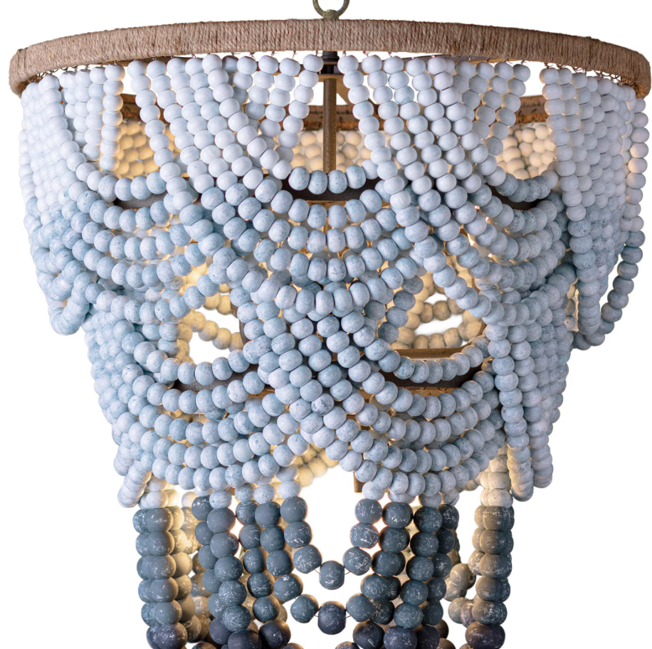 Ombre Wood Bead Chandelier