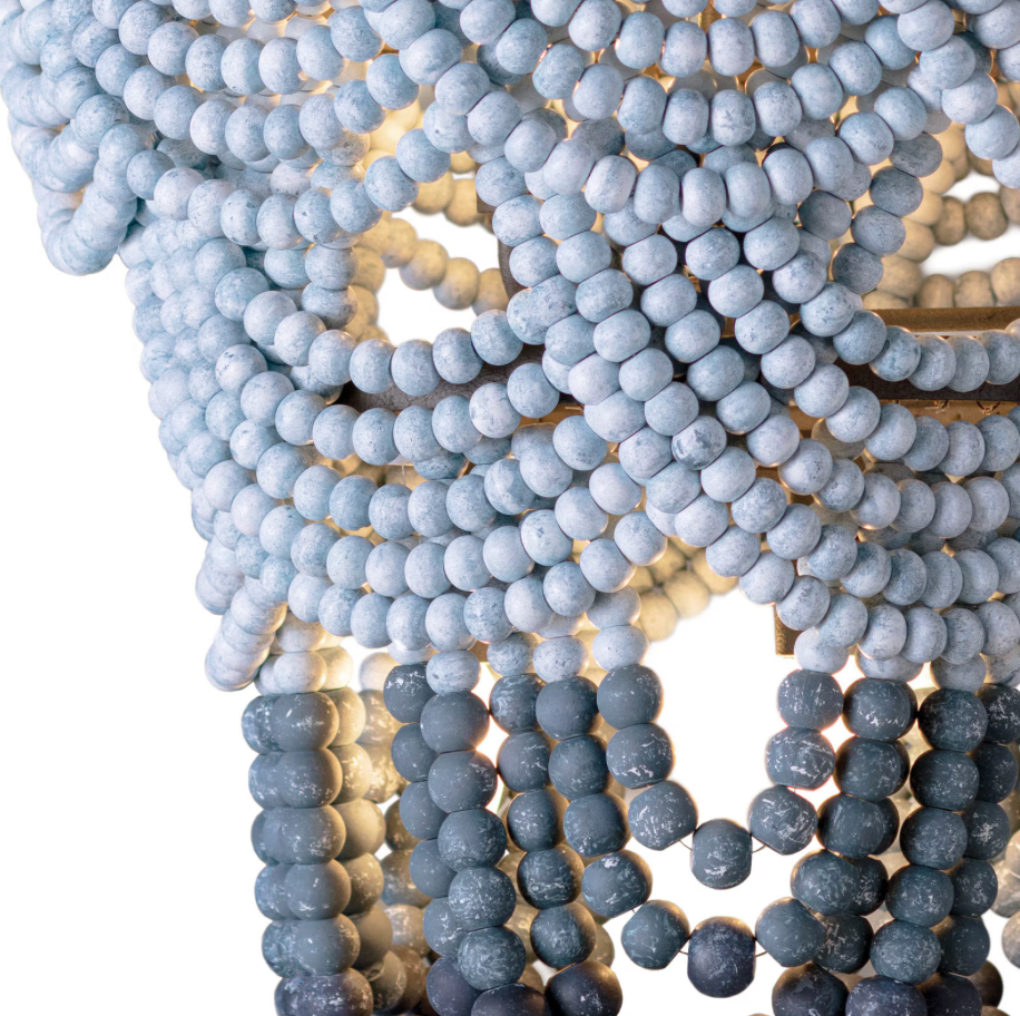 Ombre Wood Bead Chandelier