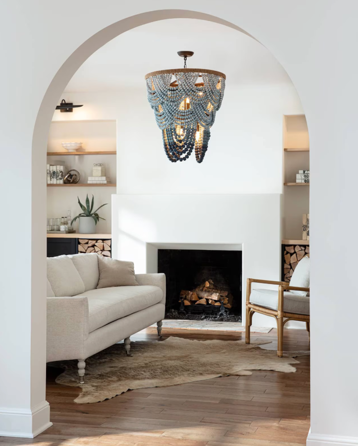 Ombre Wood Bead Chandelier