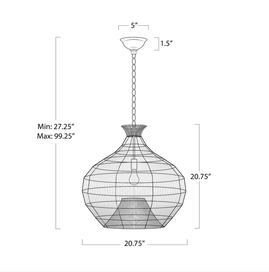 Cupo Metal Pendant