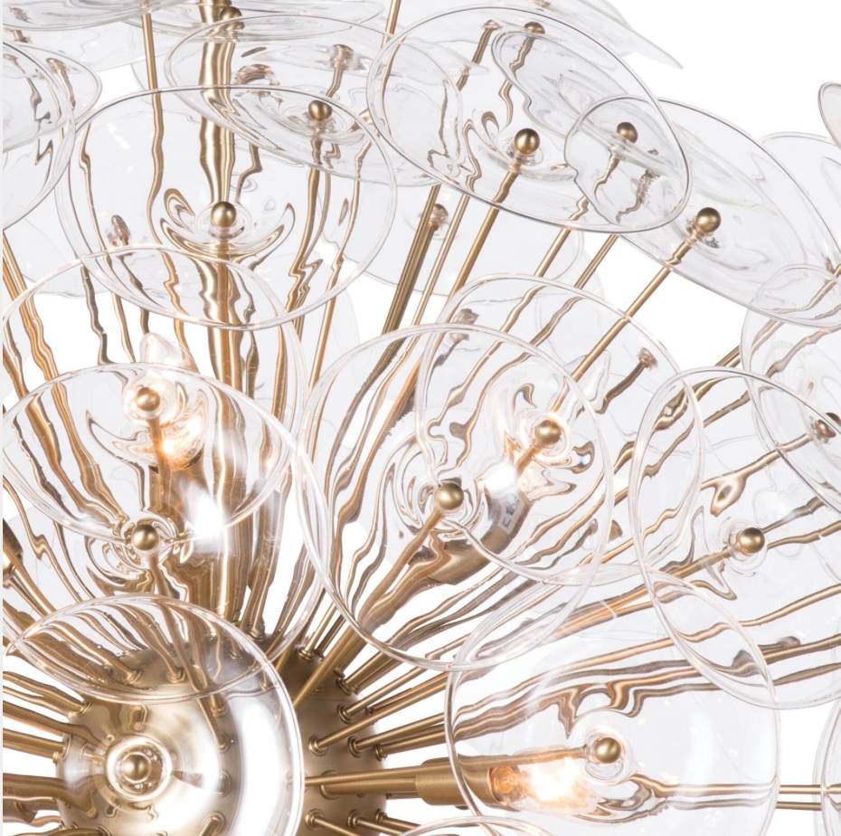 Poppy Glass Chandelier Large