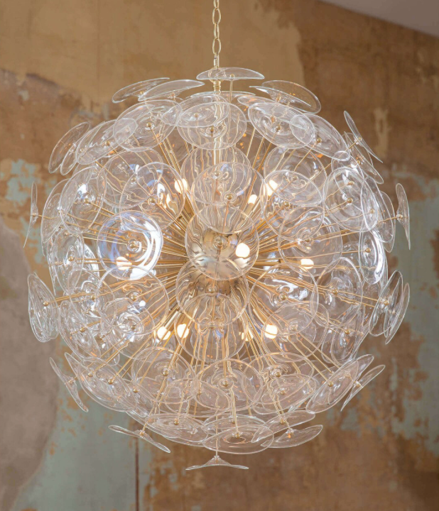 Poppy Glass Chandelier Large