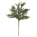 24 Inch Real Touch Mixed Pine Stem w/Pinecones & Red Berries