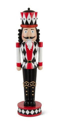 20 INCH BLACK RED & WHITE SOLDIER NUTCRACKER