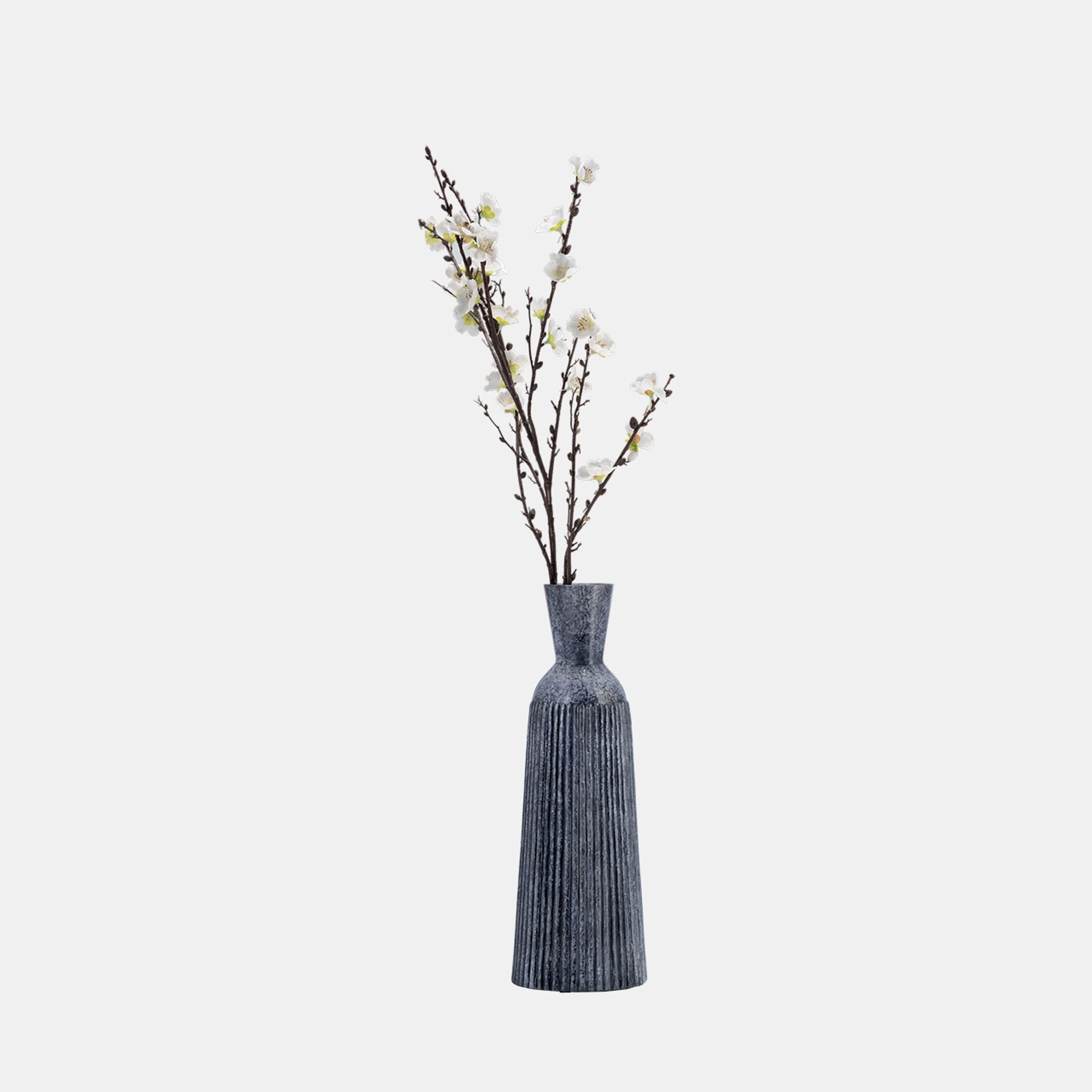 GROOVED GLASS VASE