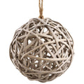 5"WICKER BALL ORNAMENT BE/BR