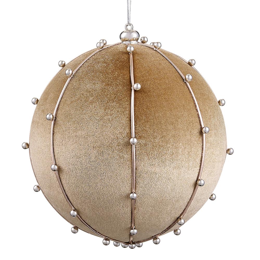 5.5"BRAIDED VELVET BALL ORNAMT