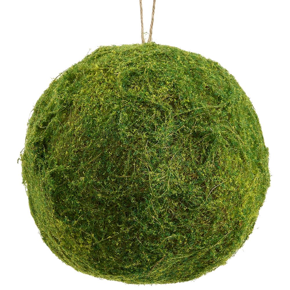 8" MOSS BALL ORNAMENT GR
