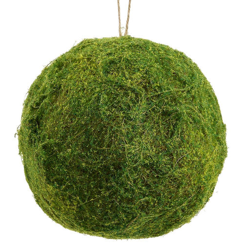 8" MOSS BALL ORNAMENT GR