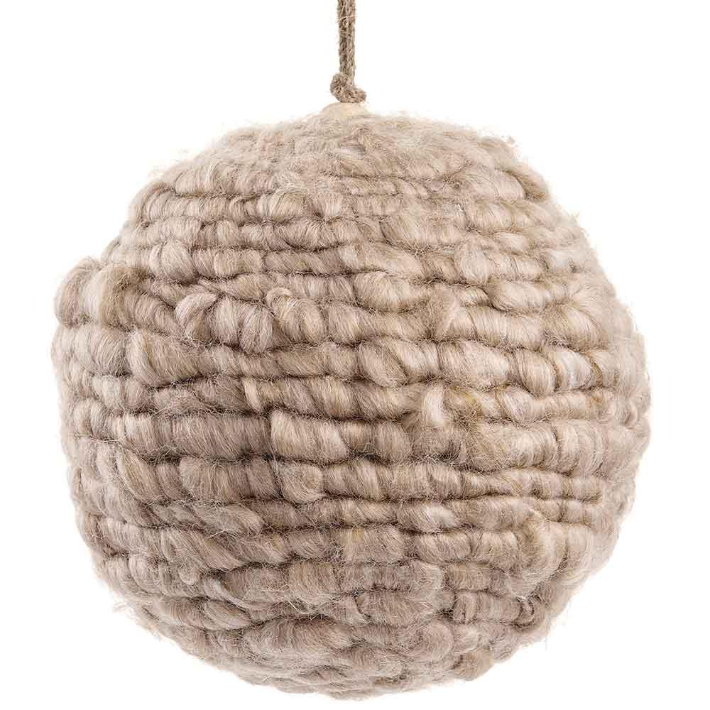 6"WOOLY YARN BALL ORNAMENT BE