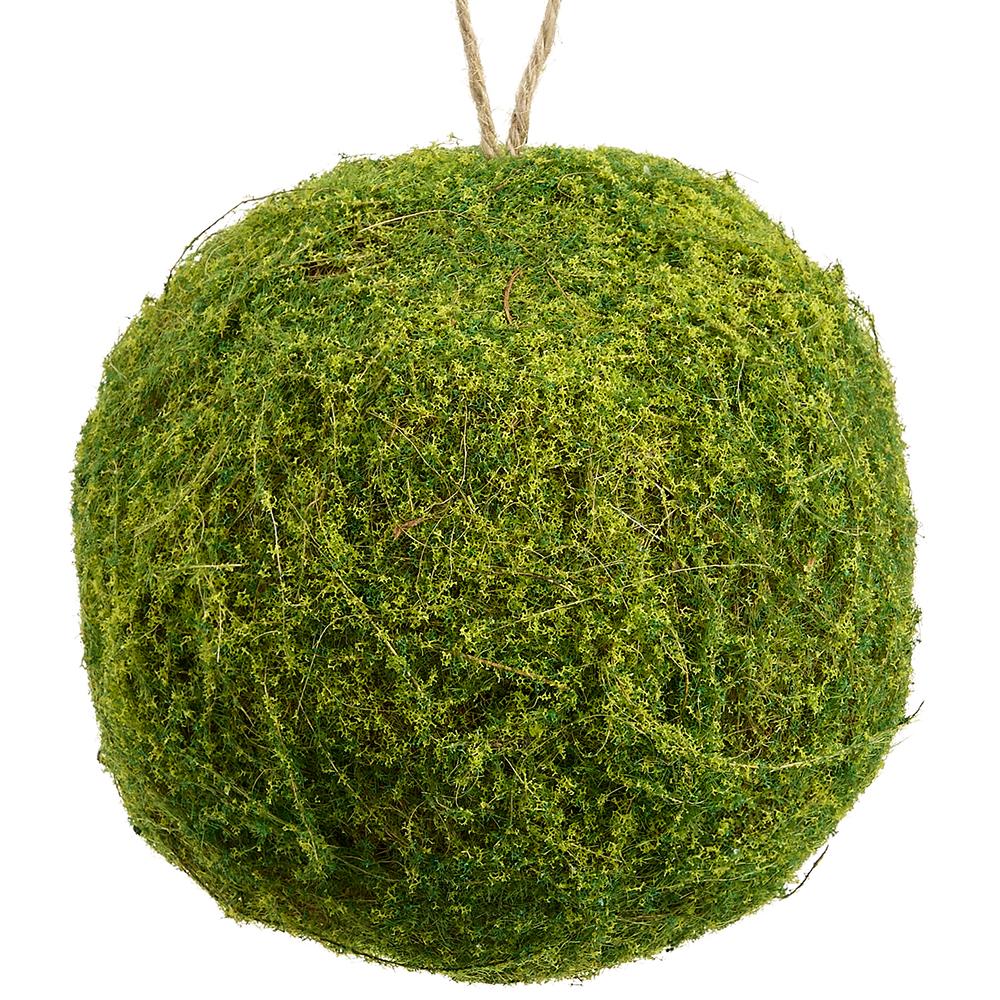 6" MOSS BALL ORNAMENT GR