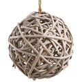 7"WICKER BALL ORNAMENT BE/BR