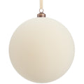 8"FLOCKED BALL ORNAMENT CR