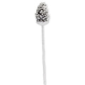 29 Inch Slightly Snowy Pinecone Stem