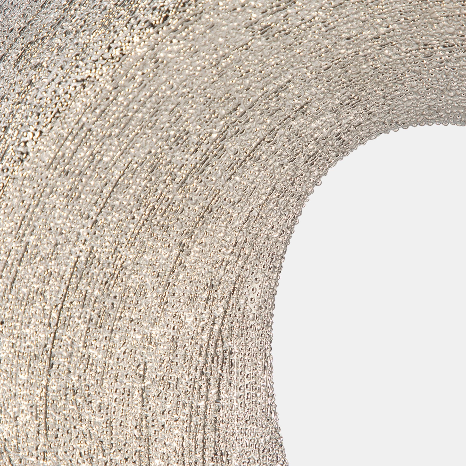 BEADED OVAL VASE CUT-OUT  SILVER