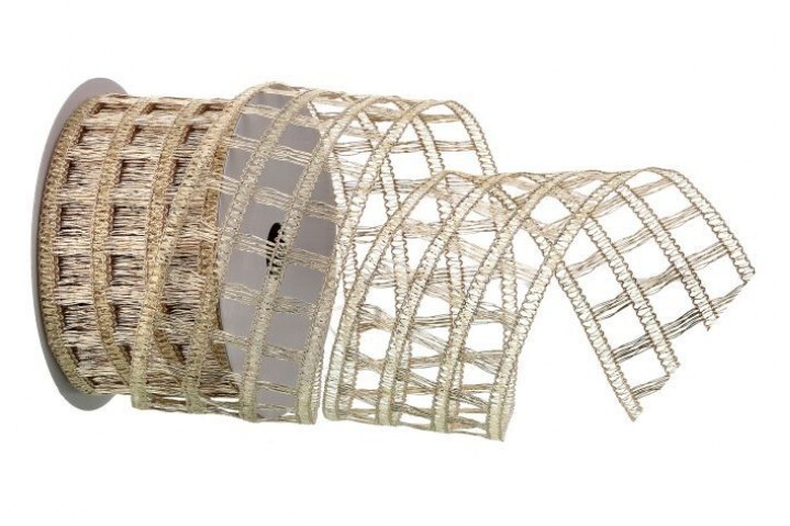 2.5"X10Y KNITTED METALLIC NET RIBBON