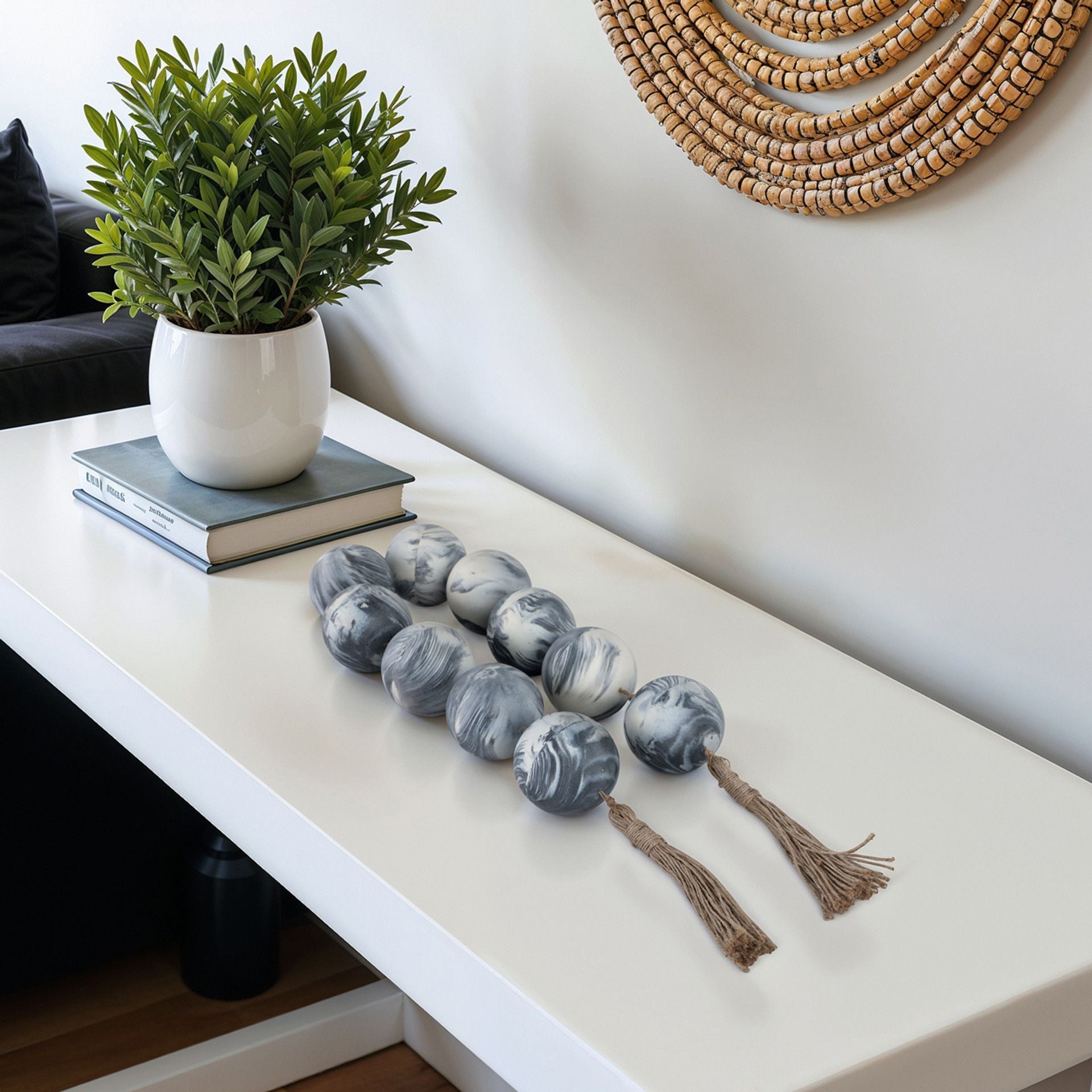 MARBLED BEAD GARLAND