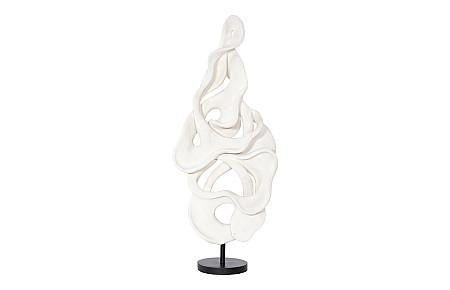 CAST DANCING SCULPTURE, PLIÉ, FAUX BLEACHED