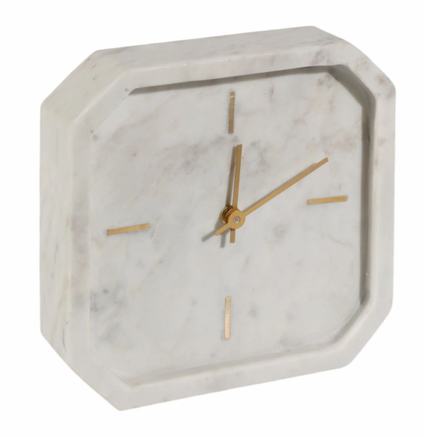 MARBLE OCTAGON CLOCK