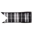 4" X 10 Yds Black and White Plaid Wired Ribbon