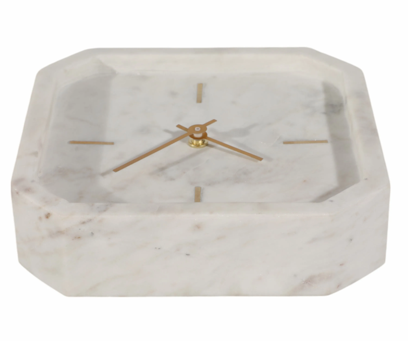 MARBLE OCTAGON CLOCK