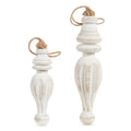"SB" 8.75" DISTRESSED WOOD FINIAL ORNAMENTS